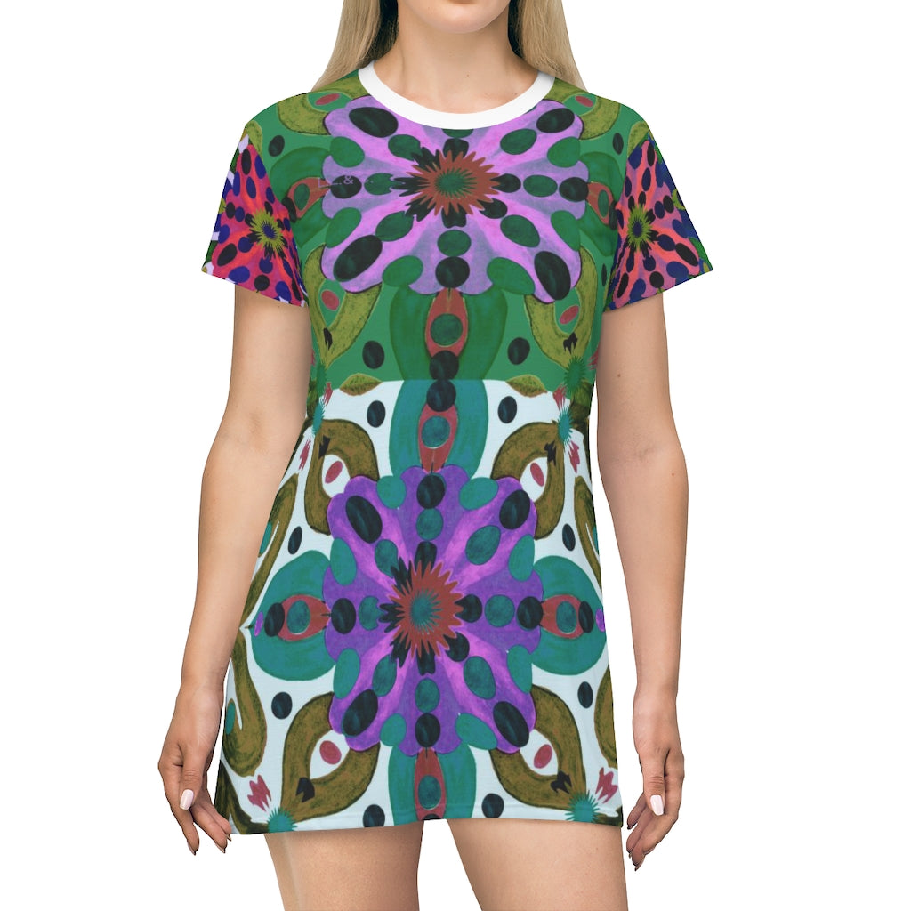 All Over Print T-Shirt Dress Laila Lago & C. by Iannilli Antonella