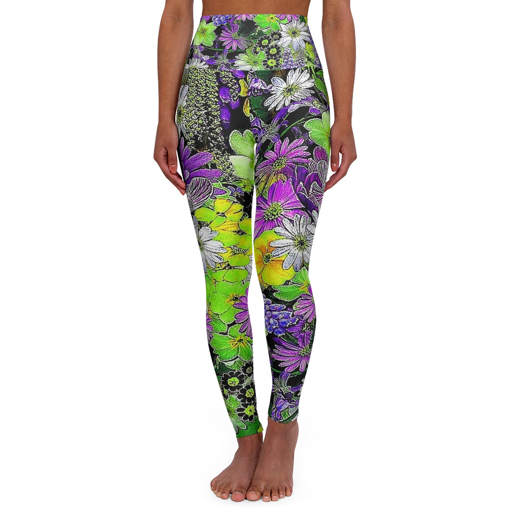 High Waisted Yoga Leggings with Art Print Laila Lago & C. by Iannilli Antonella