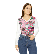 Load image into Gallery viewer, Women&#39;s Long Sleeve V-neck Shirt (AOP) Laila Lago &amp; C. by I.A.
