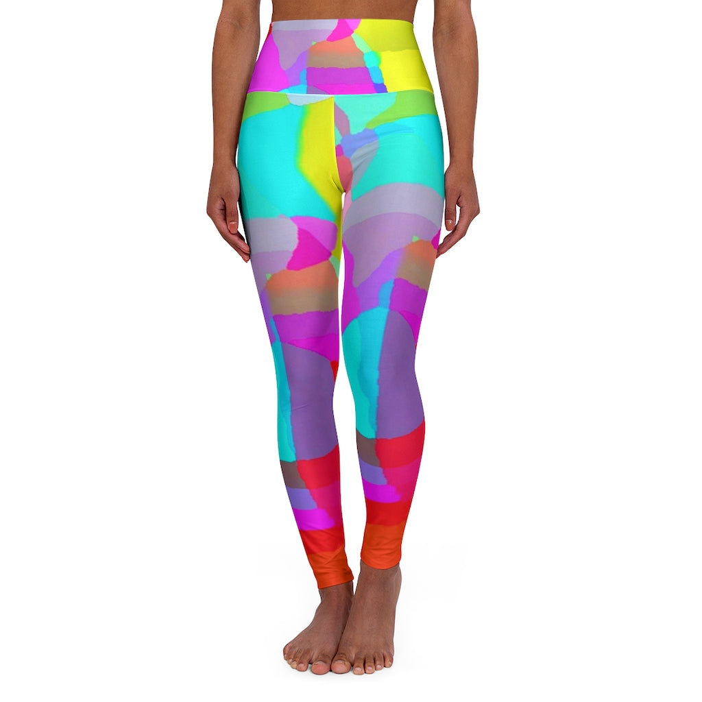 High Waisted Yoga Leggings with Art Print Laila Lago & C. by Iannilli Antonella