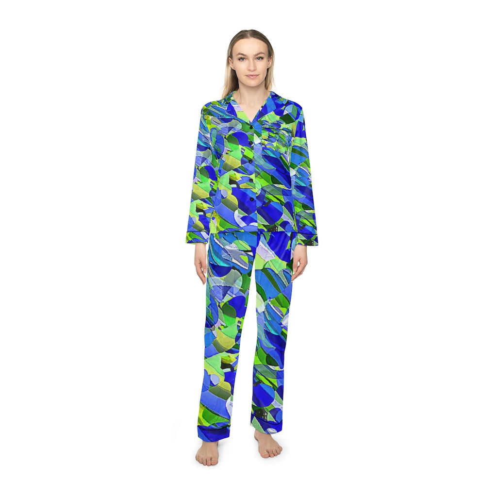 Women's Satin Pajamas (AOP) Laila Lago & C. by Iannilli Antonella